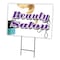 Signmission Beauty Salon Yard Sign & Stake outdoor plastic coroplast window, C-2436-DS-Beauty Salon C-2436-DS-Beauty Salon - alternate 1